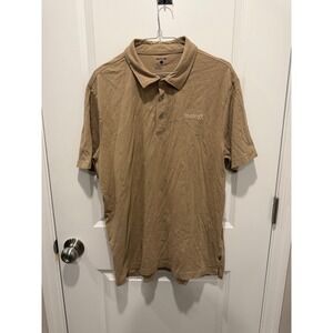 Hurley Mens Polo Shirt Embroidered Logo Tan XL